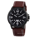 SKONE 9345 stainless steel chain black color wrist watch